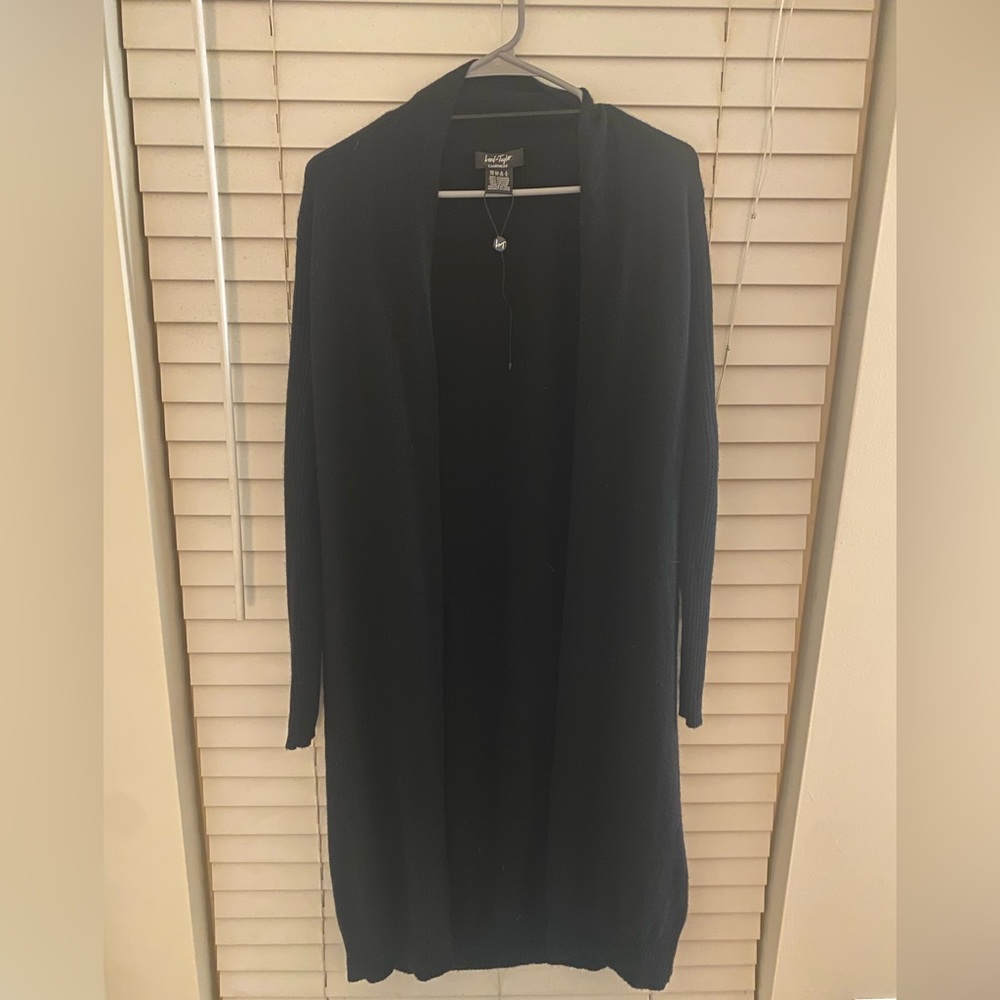 Lord & Taylor 100% Cashmere Long Cardigan Sweater